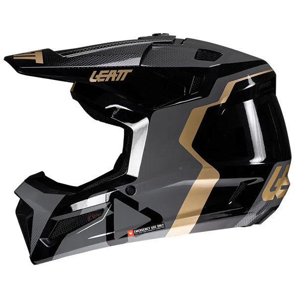 Product photo showing Leatt, Moto 3.5 V25 Helmet Kit (Youth), Colors: Black, Cheetah, Royal, White, Sizes: Y-LG, Y-MD