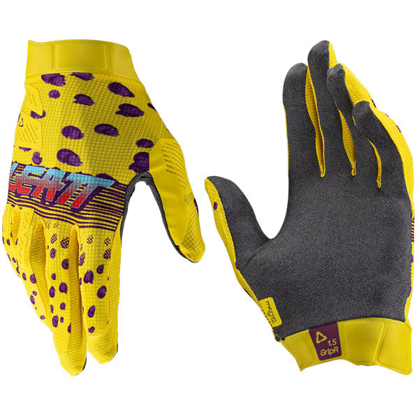 Product photo showing Leatt, Moto 1.5 Glove (Youth) in Pitboard Royal, Colors: Carnival, Cheetah, Pitboard Royal, Sizes: 2-2, SKU: 6025450340