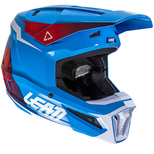 Product photo showing Leatt, Moto 2.5 V25 Helmet in Black, Colors: Argon, Black, Red, Royal, White, Sizes: 2-2, SKU: 1025100701