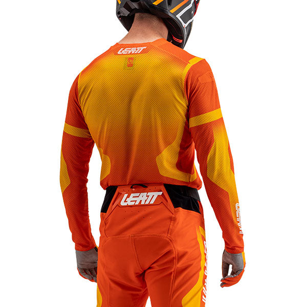 Product image of Leatt, Moto 5.5 UltraWeld Jersey in Sunburn, Colors: Cheetah, Flame, Matcha, Stealth, Sunburn, Sizes: 2-3, SKU: 5025300144