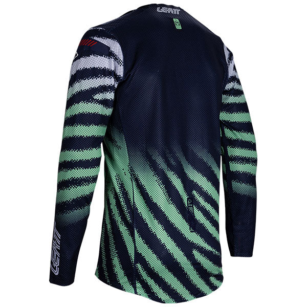 Product photo showing Leatt, Moto 5.5 UltraWeld Jersey in Flame, Colors: Cheetah, Flame, Matcha, Stealth, Sunburn, Sizes: 2-3, SKU: 5025300144