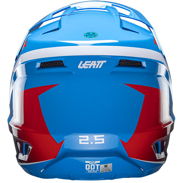 Product photo showing Leatt, Moto 2.5 V25 Helmet in Black, Colors: Argon, Black, Red, Royal, White, Sizes: 2-2, SKU: 1025100701