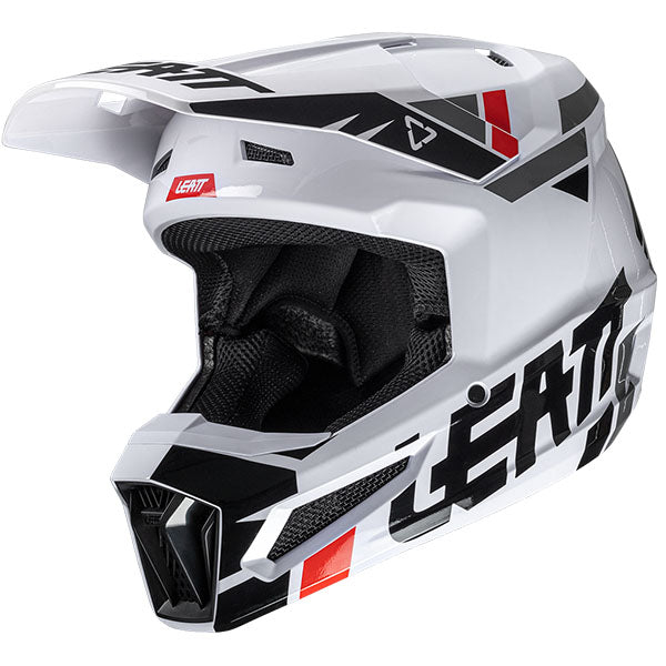 Studio product image of Leatt, Moto 2.5 V25 Helmet in White, Colors: Argon, Black, Red, Royal, White, Sizes: 2-2, SKU: 1025100701