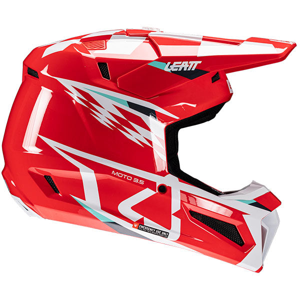 Detailed product image of Leatt, Moto 3.5 V25 Helmet Kit in XS, Colors: 2XL, LG, MD, SM, XL, XS, Sizes: Blue, Matcha, Red, Royal, Stealth, Steel, White, SKU: 1025100464