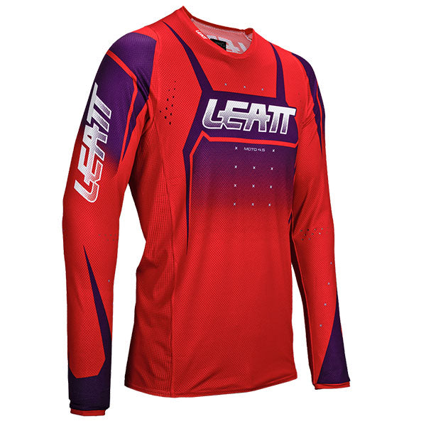 Studio product image of Leatt, Moto 4.5 Lite Jersey in Matcha, Colors: Argon, Glamis, Matcha, Pitboard Royal, Ruby, Stealth, SunBurn, Sizes: 2-3, SKU: 5025300463