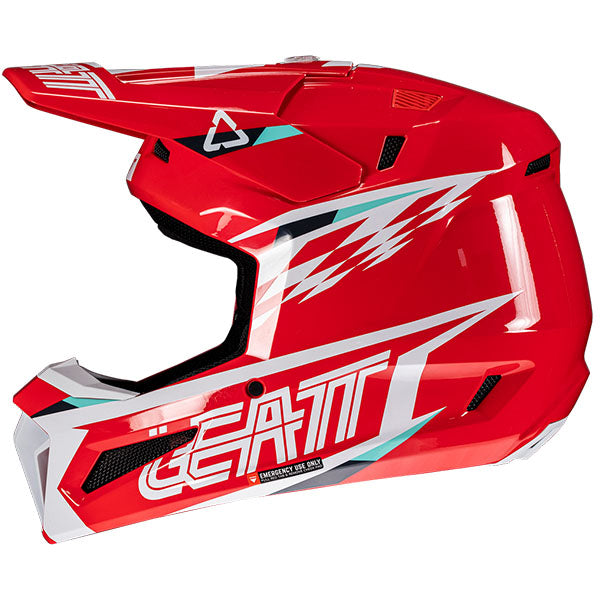 Detailed product image of Leatt, Moto 3.5 V25 Helmet Kit in SM, Colors: 2XL, LG, MD, SM, XL, XS, Sizes: Blue, Matcha, Red, Royal, Stealth, Steel, White, SKU: 1025100464