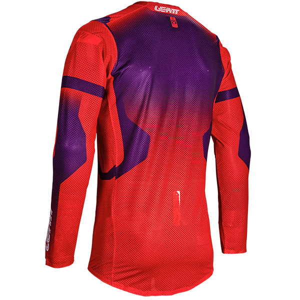 Product photo showing Leatt, Moto 5.5 UltraWeld Jersey in Sunburn, Colors: Cheetah, Flame, Matcha, Stealth, Sunburn, Sizes: 2-3, SKU: 5025300144