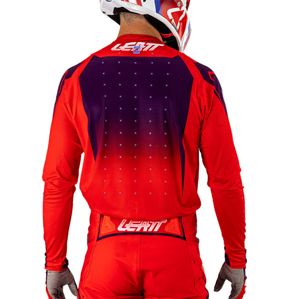 Studio product image of Leatt, Moto 4.5 Lite Jersey in Ruby, Colors: Argon, Glamis, Matcha, Pitboard Royal, Ruby, Stealth, SunBurn, Sizes: 2-3, SKU: 5025300463
