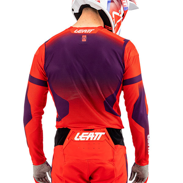 Studio product image of Leatt, Moto 5.5 UltraWeld Jersey in Cheetah, Colors: Cheetah, Flame, Matcha, Stealth, Sunburn, Sizes: 2-3, SKU: 5025300144