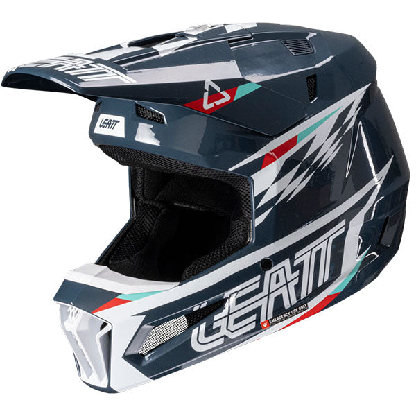 Image showing Leatt, Moto 3.5 V25 Helmet Kit in SM, Colors: 2XL, LG, MD, SM, XL, XS, Sizes: Blue, Matcha, Red, Royal, Stealth, Steel, White, SKU: 1025100464