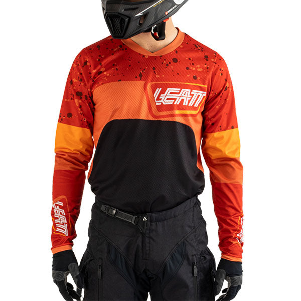 Studio product image of Leatt, Moto 4.5 Enduro Jersey in Burn, Colors: Burn, Ice, Sizes: 2-3, SKU: 5025300104