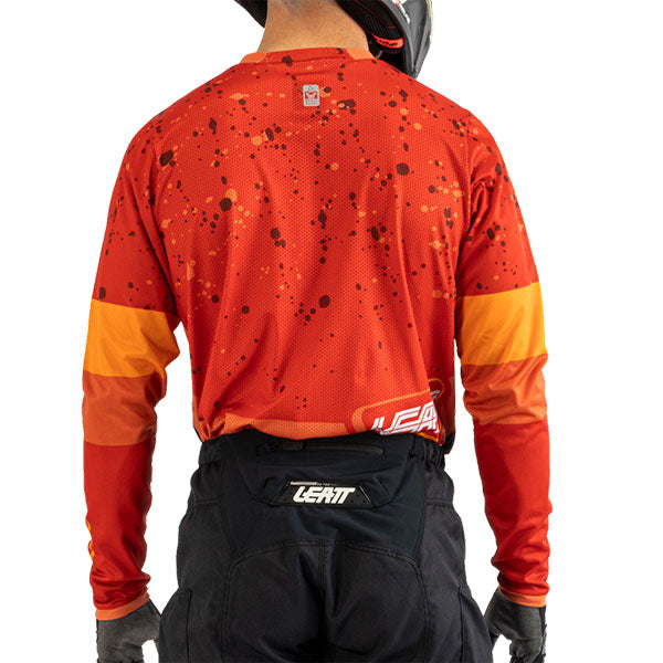 Detailed product image of Leatt, Moto 4.5 Enduro Jersey in Burn, Colors: Burn, Ice, Sizes: 2-3, SKU: 5025300104