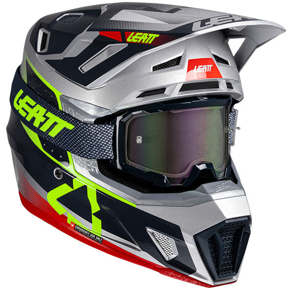 Product image of Leatt, Moto 7.5 V25 Helmet Kit in Ruby, Colors: Orange, Red, Ruby, Steel, White, Sizes: 2-2, SKU: 1025100365