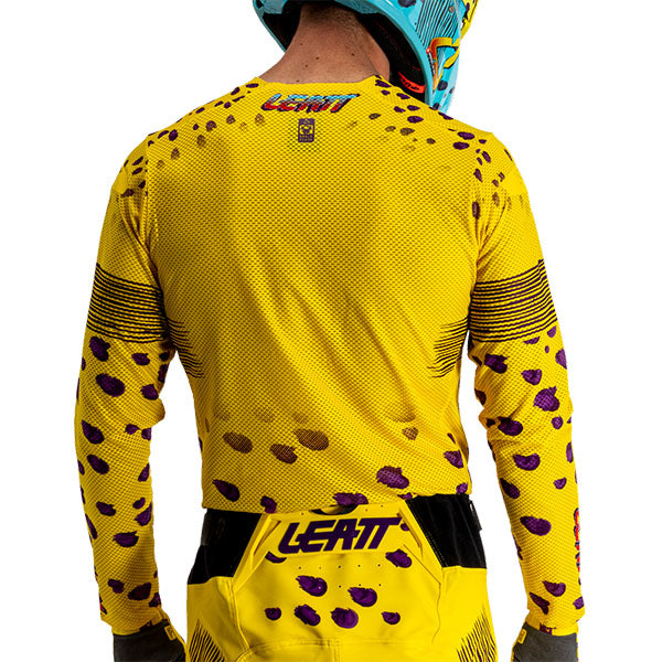 Studio product image of Leatt, Moto 5.5 UltraWeld Jersey in Sunburn, Colors: Cheetah, Flame, Matcha, Stealth, Sunburn, Sizes: 2-3, SKU: 5025300144