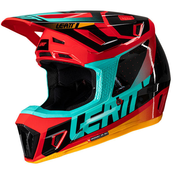 Product image of Leatt, Moto 7.5 V25 Helmet Kit in Orange, Colors: Orange, Red, Ruby, Steel, White, Sizes: 2-2, SKU: 1025100365