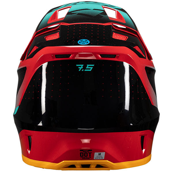 Product photo showing Leatt, Moto 7.5 V25 Helmet Kit in Red, Colors: Orange, Red, Ruby, Steel, White, Sizes: 2-2, SKU: 1025100365