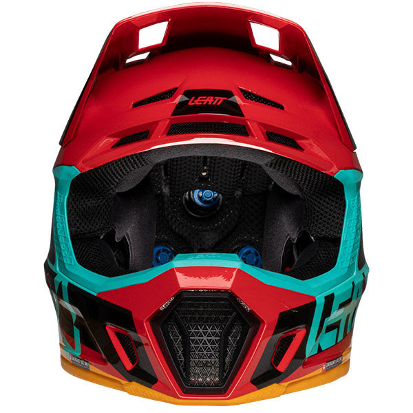 Product photo showing Leatt, Moto 7.5 V25 Helmet Kit in Red, Colors: Orange, Red, Ruby, Steel, White, Sizes: 2-2, SKU: 1025100365