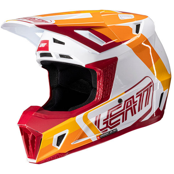 Studio product image of Leatt, Moto 7.5 V25 Helmet Kit in Ruby, Colors: Orange, Red, Ruby, Steel, White, Sizes: 2-2, SKU: 1025100365