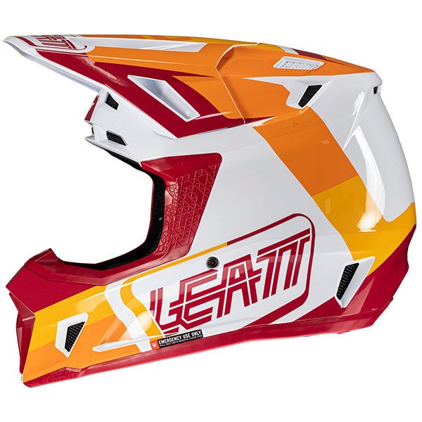 Studio product image of Leatt, Moto 7.5 V25 Helmet Kit in Ruby, Colors: Orange, Red, Ruby, Steel, White, Sizes: 2-2, SKU: 1025100365