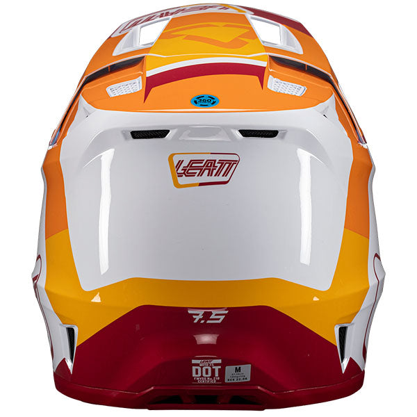 Product photo showing Leatt, Moto 7.5 V25 Helmet Kit in Ruby, Colors: Orange, Red, Ruby, Steel, White, Sizes: 2-2, SKU: 1025100365