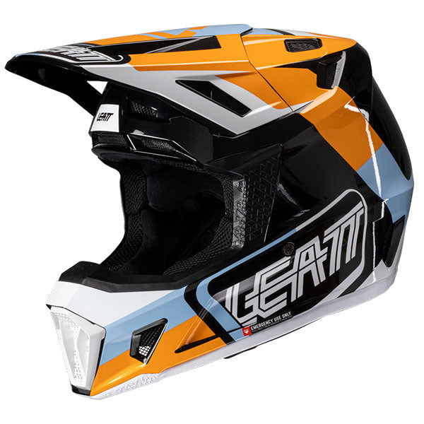 Image showing Leatt, Moto 7.5 V25 Helmet Kit in Orange, Colors: Orange, Red, Ruby, Steel, White, Sizes: 2-2, SKU: 1025100365