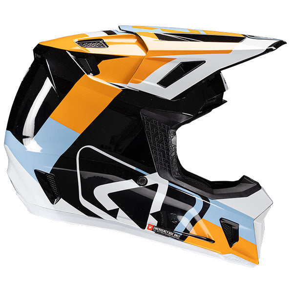 Detailed product image of Leatt, Moto 7.5 V25 Helmet Kit in Orange, Colors: Orange, Red, Ruby, Steel, White, Sizes: 2-2, SKU: 1025100365