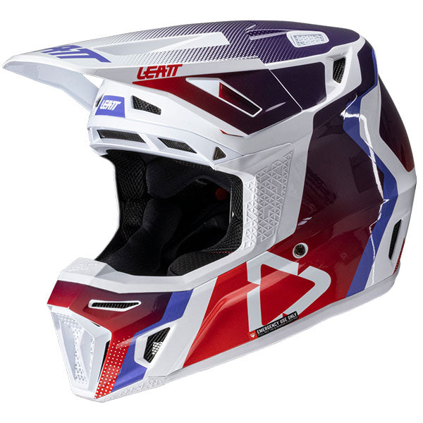 Product photo showing Leatt, Moto 8.5 V25 Helmet Kit in SunBurn, Colors: Black, Cheetah, Glamis, Royal, SunBurn, White, Sizes: 2-2, SKU: 1025100244