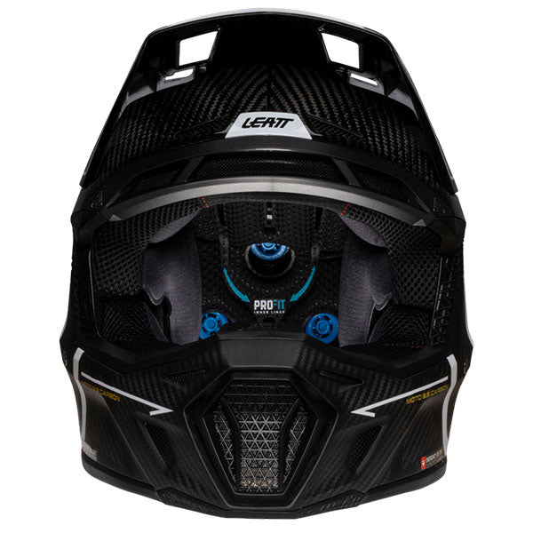 Image showing Leatt, Moto 9.5 Carbon V25 Helmet Kit in Carbon, Colors: Carbon, Carbon/White, Sizes: 2-2, SKU: 1025100124