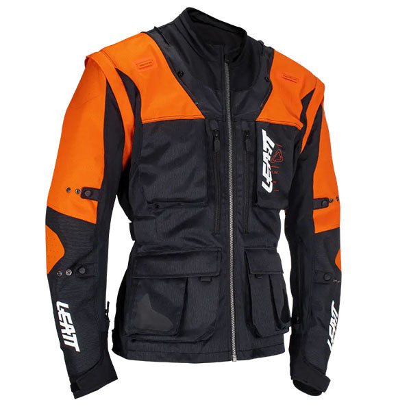 Studio product image of Leatt, Moto 5.5 Enduro Jacket in Forge, Colors: Forge, Orange, Sizes: 2-2, SKU: 5024080101