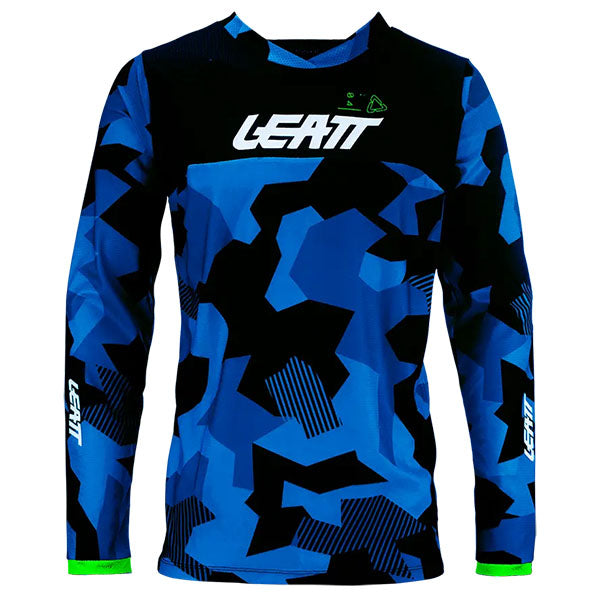 Image showing Leatt, Moto 4.5 Enduro Jersey in Black, Colors: Black, Blue, Forge, Stone, Sizes: 2-3, SKU: 5024080335