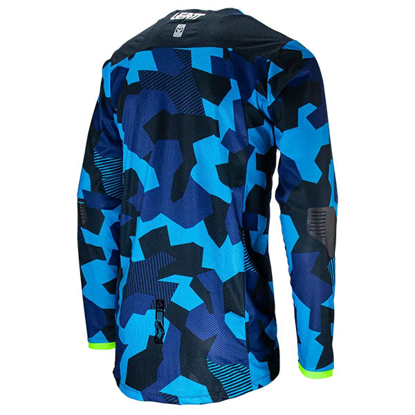 Product photo showing Leatt, Moto 4.5 Enduro Jersey in Blue, Colors: Black, Blue, Forge, Stone, Sizes: 2-3, SKU: 5024080335