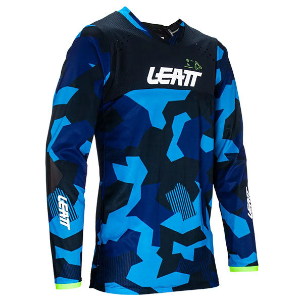 Image showing Leatt, Moto 4.5 Enduro Jersey in Blue, Colors: Black, Blue, Forge, Stone, Sizes: 2-3, SKU: 5024080335
