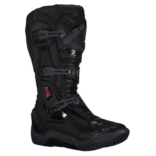 Product photo showing Leatt, 3.5 Boots in White, Colors: Blue, Orange, Red, Stealth, White, Sizes: 7-13, SKU: 3024050324