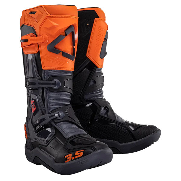 Product photo showing Leatt, 3.5 Boots in Stealth, Colors: Blue, Orange, Red, Stealth, White, Sizes: 7-13, SKU: 3024050324