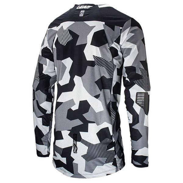 Product photo showing Leatt, Moto 4.5 Enduro Jersey in Forge, Colors: Black, Blue, Forge, Stone, Sizes: 2-3, SKU: 5024080335