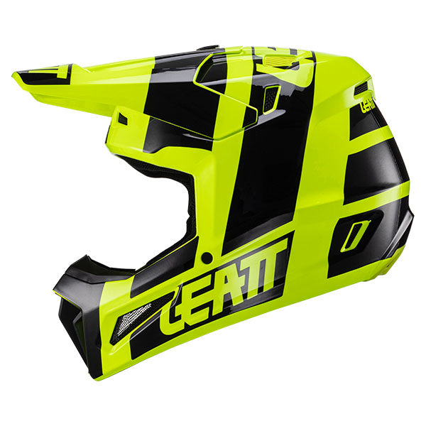 Product photo showing Leatt, Moto 3.5 Helmet (Youth), Colors: Black/White, Blue, Citrus, Red, Sizes: Y-LG, Y-MD, SKU: 1024060680