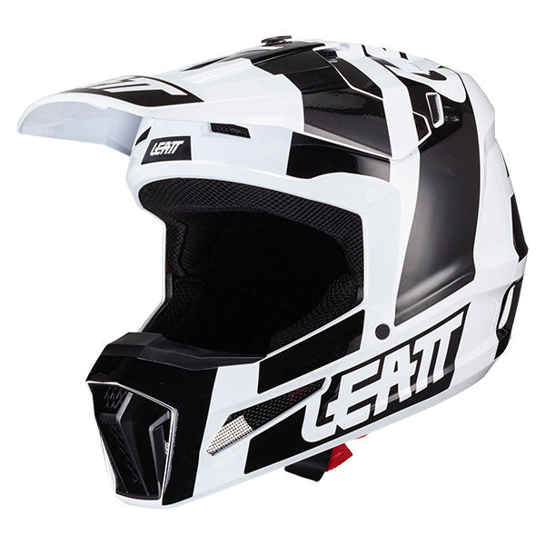 Product photo showing Leatt, Moto 3.5 Helmet (Youth), Colors: Black/White, Blue, Citrus, Red, Sizes: Y-LG, Y-MD, SKU: 1024060680