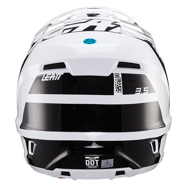 Product photo showing Leatt, Moto 3.5 Helmet (Youth), Colors: Black/White, Blue, Citrus, Red, Sizes: Y-LG, Y-MD, SKU: 1024060680