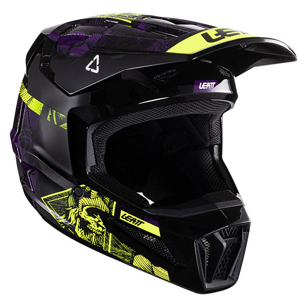 Detailed product image of Leatt, Moto 2.5 Helmet in UV, Colors: Black/White, Citrus, Cyan, Red, UV, Sizes: 2-2, SKU: 1024060523