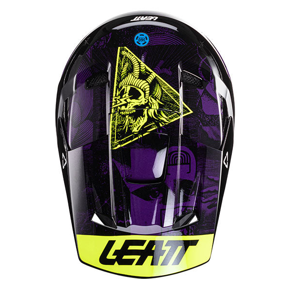 Product photo showing Leatt, Moto 2.5 Helmet in UV, Colors: Black/White, Citrus, Cyan, Red, UV, Sizes: 2-2, SKU: 1024060523