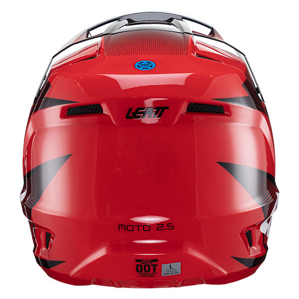 Product photo showing Leatt, Moto 2.5 Helmet in Red, Colors: Black/White, Citrus, Cyan, Red, UV, Sizes: 2-2, SKU: 1024060523
