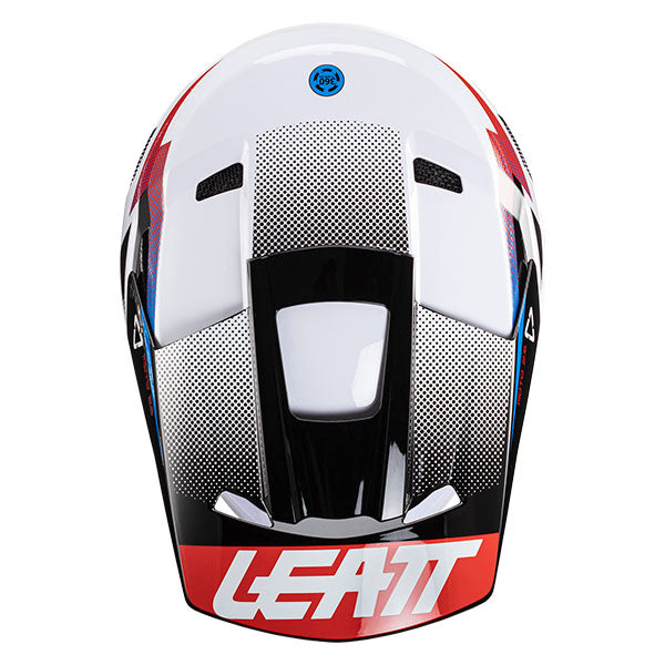 Studio product image of Leatt, Moto 2.5 Helmet in Black/White, Colors: Black/White, Citrus, Cyan, Red, UV, Sizes: 2-2, SKU: 1024060523