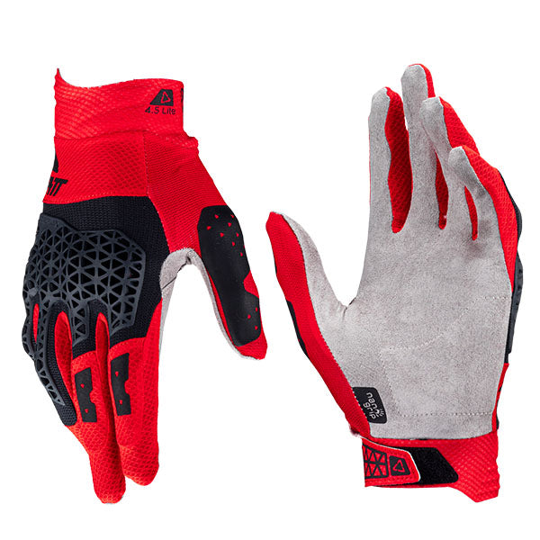 Product photo showing Leatt, Moto 4.5 Lite Gloves in Black, Colors: Black, Red, Sizes: 2-2, SKU: 6024090113