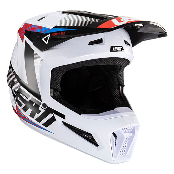 Product photo showing Leatt, Moto 2.5 Helmet in Citrus, Colors: Black/White, Citrus, Cyan, Red, UV, Sizes: 2-2, SKU: 1024060523