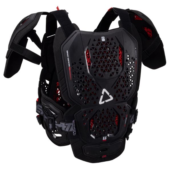 Product photo showing Leatt, 5.5 Pro Evo Chest Protector in Black, Colors: Black, White, Sizes: 2-2, SKU: 5025202340