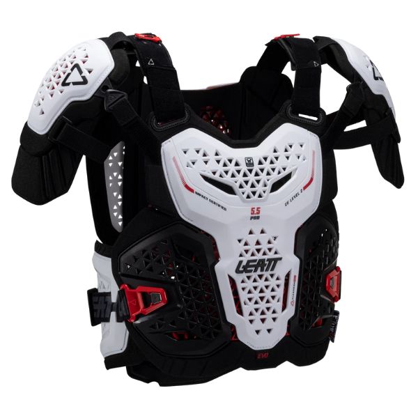 Product image of Leatt, 5.5 Pro Evo Chest Protector in Black, Colors: Black, White, Sizes: 2-2, SKU: 5025202340