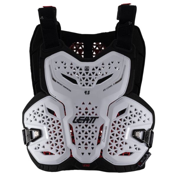 Product photo showing Leatt, 4.5 Evo Chest Protector, Colors: Black, White, Sizes: 2-2, SKU: 5025202380