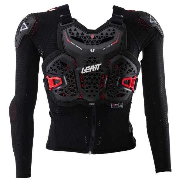 Detailed product image of Leatt, 4.5 Hybrid Body Protector (Youth) in Black, Sizes: Y-L/XL, Y-S/M, SKU: 5026011761