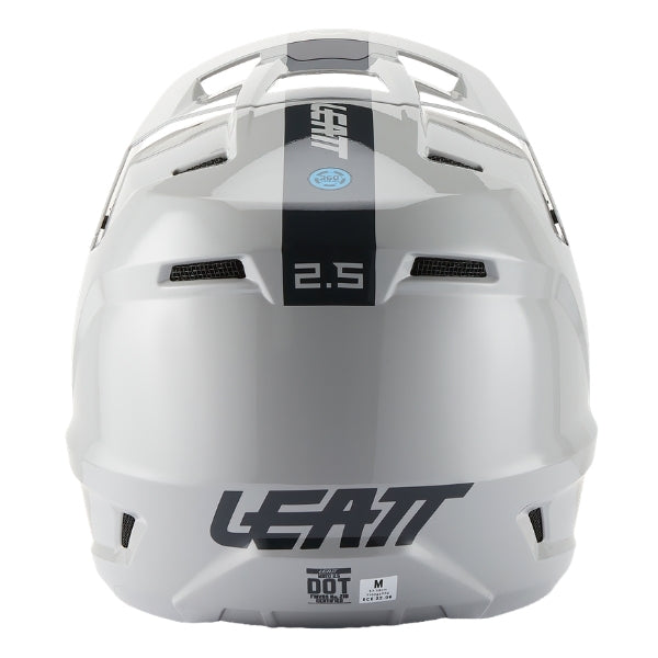 Leatt Moto 2.5 motocross helmet in Grey, rear view showing the shell vents