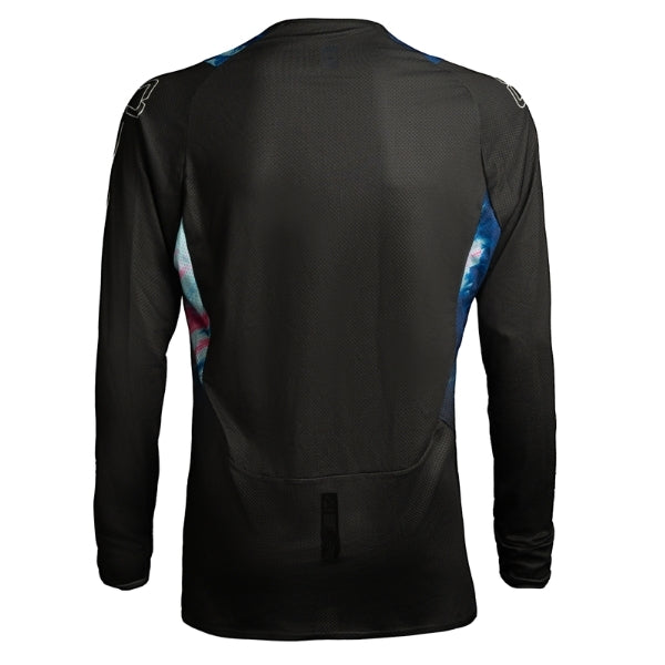 Leatt Moto 4.5 Lite Jersey Women's in AI Black, rear view showing the back and sleeve graphics